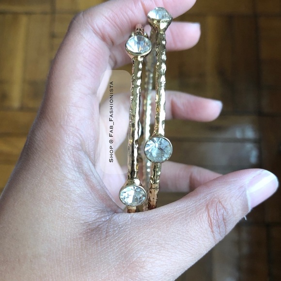 Dillard’s Gold diamond bangles - Picture 4 of 5